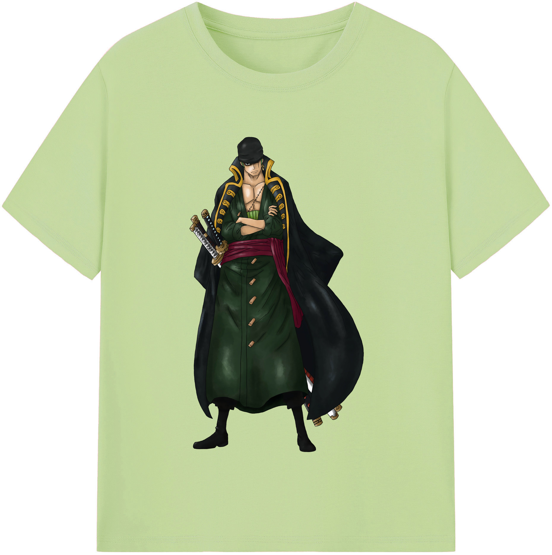 ワンピース ロロノア・ゾロ ONE PIECE Roronoa Zoro 綿100％半袖Tシャツ（フロントプリント）